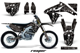 Graphics Kit Decal Sticker Wrap + # Plates For Suzuki RMZ450 2008-2017 REAPER BLACK-atv motorcycle utv parts accessories gear helmets jackets gloves pantsAll Terrain Depot