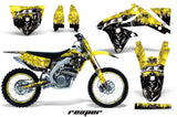 Graphics Kit Decal Sticker Wrap + # Plates For Suzuki RMZ450 2008-2017 REAPER YELLOW