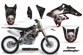 Dirt Bike Graphics Kit Decal Sticker Wrap For Suzuki RMZ250 2007-2009 BONES BLACK-atv motorcycle utv parts accessories gear helmets jackets gloves pantsAll Terrain Depot