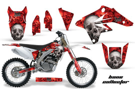 Dirt Bike Graphics Kit Decal Sticker Wrap For Suzuki RMZ250 2007-2009 BONES RED-atv motorcycle utv parts accessories gear helmets jackets gloves pantsAll Terrain Depot