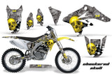 Dirt Bike Graphics Kit Decal Sticker Wrap For Suzuki RMZ250 2007-2009 CHECKERED YELLOW