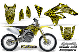 Dirt Bike Graphics Kit Decal Sticker Wrap For Suzuki RMZ250 2007-2009 HISH YELLOW