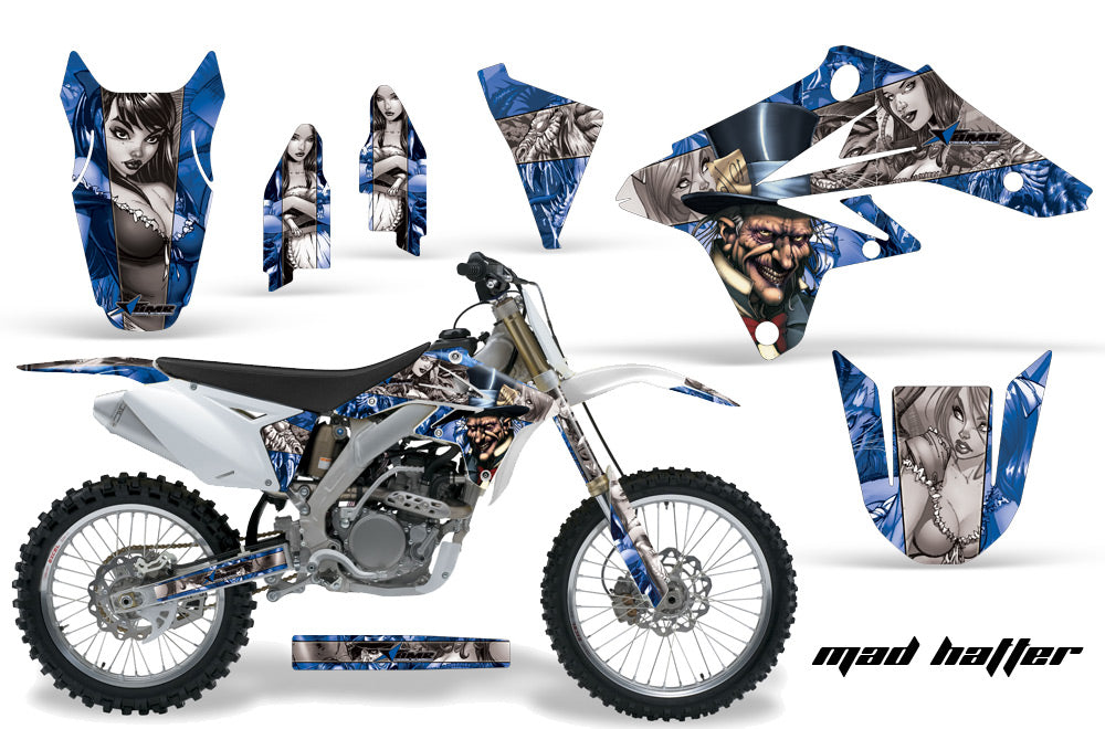 Dirt Bike Graphics Kit Decal Sticker Wrap For Suzuki RMZ250 2007-2009 HATTER SILVER BLUE-atv motorcycle utv parts accessories gear helmets jackets gloves pantsAll Terrain Depot