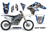 Dirt Bike Graphics Kit Decal Sticker Wrap For Suzuki RMZ250 2007-2009 HATTER SILVER BLUE
