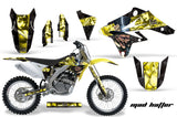Dirt Bike Graphics Kit Decal Sticker Wrap For Suzuki RMZ250 2007-2009 HATTER YELLOW BLACK