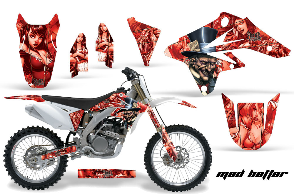Dirt Bike Graphics Kit Decal Sticker Wrap For Suzuki RMZ250 2007-2009 HATTER RED-atv motorcycle utv parts accessories gear helmets jackets gloves pantsAll Terrain Depot