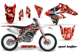 Dirt Bike Graphics Kit Decal Sticker Wrap For Suzuki RMZ250 2007-2009 HATTER RED