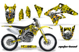 Dirt Bike Graphics Kit Decal Sticker Wrap For Suzuki RMZ250 2007-2009 MOTORHEAD YELLOW