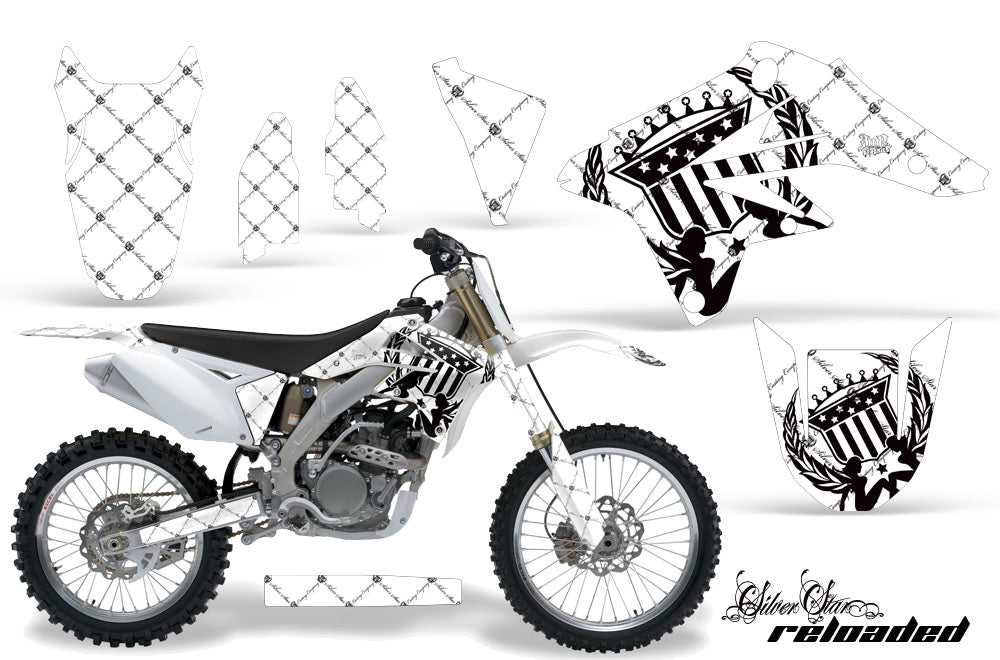 Dirt Bike Graphics Kit Decal Sticker Wrap For Suzuki RMZ250 2007-2009 RELOADED WHITE BLACK-atv motorcycle utv parts accessories gear helmets jackets gloves pantsAll Terrain Depot
