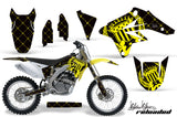 Dirt Bike Graphics Kit Decal Sticker Wrap For Suzuki RMZ250 2007-2009 RELOADED YELLOW BLACK