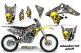 Graphics Kit Decal Sticker Wrap + # Plates For Suzuki RMZ250 2007-2009 CHECKERED YELLOW