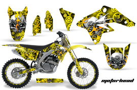Graphics Kit Decal Sticker Wrap + # Plates For Suzuki RMZ250 2007-2009 MOTORHEAD YELLOW-atv motorcycle utv parts accessories gear helmets jackets gloves pantsAll Terrain Depot