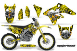 Graphics Kit Decal Sticker Wrap + # Plates For Suzuki RMZ250 2007-2009 MOTORHEAD YELLOW