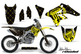 Graphics Kit Decal Sticker Wrap + # Plates For Suzuki RMZ250 2007-2009 RELOADED YELLOW BLACK