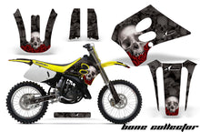Load image into Gallery viewer, Dirt Bike Graphics Kit Decal Sticker Wrap For Suzuki RM125 1993-1995 BONES BLACK-atv motorcycle utv parts accessories gear helmets jackets gloves pantsAll Terrain Depot