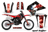 Dirt Bike Graphics Kit Decal Sticker Wrap For Suzuki RM125 1993-1995 HATTER RED BLACK