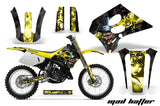 Dirt Bike Graphics Kit Decal Sticker Wrap For Suzuki RM125 1993-1995 HATTER YELLOW BLACK