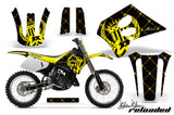 Dirt Bike Graphics Kit Decal Sticker Wrap For Suzuki RM125 1993-1995 RELOADED YELLOW BLACK