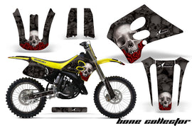 Graphics Kit Decal Sticker Wrap + # Plates For Suzuki RM125 1993-1995 BONES BLACK-atv motorcycle utv parts accessories gear helmets jackets gloves pantsAll Terrain Depot