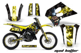 Graphics Kit Decal Sticker Wrap + # Plates For Suzuki RM125 1993-1995 HATTER YELLOW BLACK