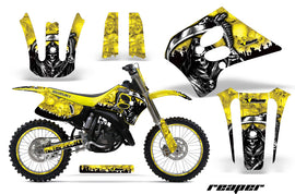 Graphics Kit Decal Sticker Wrap + # Plates For Suzuki RM125 1993-1995 REAPER YELLOW-atv motorcycle utv parts accessories gear helmets jackets gloves pantsAll Terrain Depot