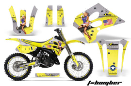 Graphics Kit Decal Sticker Wrap + # Plates For Suzuki RM125 1993-1995 TBOMBER YELLOW-atv motorcycle utv parts accessories gear helmets jackets gloves pantsAll Terrain Depot