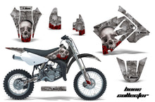 Load image into Gallery viewer, Dirt Bike Graphics Kit Decal Sticker Wrap For Suzuki RM85 2002-2016 BONES SILVER-atv motorcycle utv parts accessories gear helmets jackets gloves pantsAll Terrain Depot