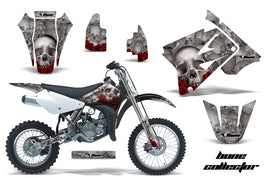 Dirt Bike Graphics Kit Decal Sticker Wrap For Suzuki RM85 2002-2016 BONES SILVER-atv motorcycle utv parts accessories gear helmets jackets gloves pantsAll Terrain Depot