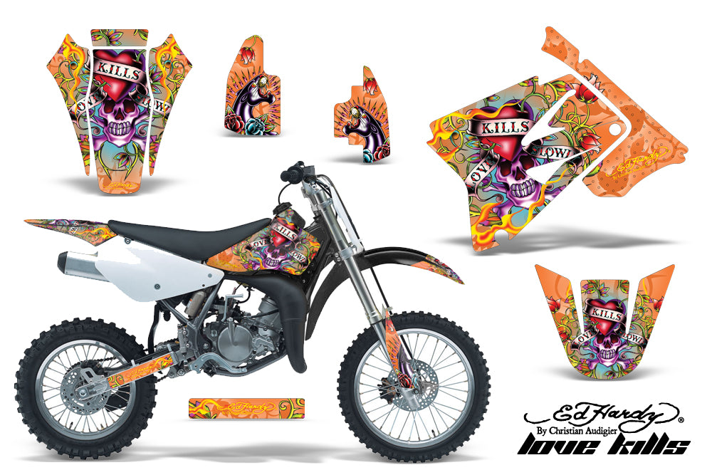 Dirt Bike Graphics Kit Decal Sticker Wrap For Suzuki RM85 2002-2016 EDHLK ORANGE-atv motorcycle utv parts accessories gear helmets jackets gloves pantsAll Terrain Depot