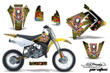 Dirt Bike Graphics Kit Decal Sticker Wrap For Suzuki RM85 2002-2016 EDHP YELLOW