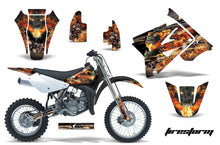 Load image into Gallery viewer, Dirt Bike Graphics Kit Decal Sticker Wrap For Suzuki RM85 2002-2016 FIRESTORM BLACK-atv motorcycle utv parts accessories gear helmets jackets gloves pantsAll Terrain Depot