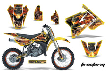 Load image into Gallery viewer, Graphics Kit Decal Sticker Wrap + # Plates For Suzuki RM85 2002-2016 FIRESTORM YELLOW-atv motorcycle utv parts accessories gear helmets jackets gloves pantsAll Terrain Depot