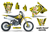 Dirt Bike Graphics Kit Decal Sticker Wrap For Suzuki RM85 2002-2016 MOTO MANDY GREEN YELLOW