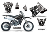 Dirt Bike Graphics Kit Decal Sticker Wrap For Suzuki RM85 2002-2016 REAPER SILVER