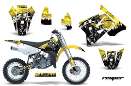 Dirt Bike Graphics Kit Decal Sticker Wrap For Suzuki RM85 2002-2016 REAPER YELLOW-atv motorcycle utv parts accessories gear helmets jackets gloves pantsAll Terrain Depot