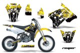 Dirt Bike Graphics Kit Decal Sticker Wrap For Suzuki RM85 2002-2016 REAPER YELLOW