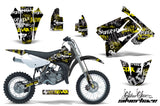 Dirt Bike Graphics Kit Decal Sticker Wrap For Suzuki RM85 2002-2016 SSSH YELLOW BLACK