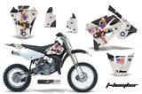 Dirt Bike Graphics Kit Decal Sticker Wrap For Suzuki RM85 2002-2016 TBOMBER BLACK