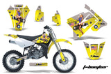 Dirt Bike Graphics Kit Decal Sticker Wrap For Suzuki RM85 2002-2016 TBOMBER YELLOW