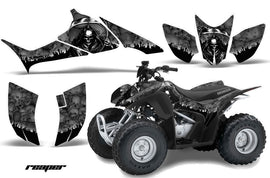 ATV Graphics Kit Quad Decal Sticker Wrap For Honda TRX90 2006-2018 REAPER BLACK-atv motorcycle utv parts accessories gear helmets jackets gloves pantsAll Terrain Depot