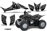 ATV Graphics Kit Quad Decal Sticker Wrap For Honda TRX90 2006-2018 REAPER BLACK