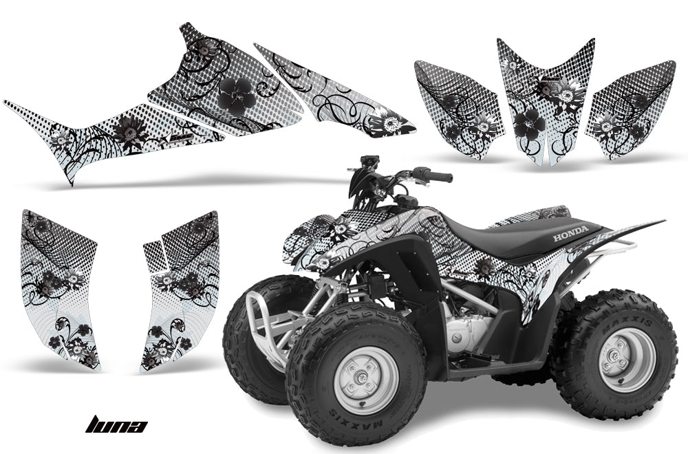 ATV Graphics Kit Quad Decal Sticker Wrap For Honda TRX90 2006-2018 LUNA BLACK-atv motorcycle utv parts accessories gear helmets jackets gloves pantsAll Terrain Depot