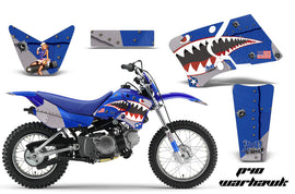 Dirt Bike Graphics Kit Decal Wrap For Yamaha TTR90 TTR90E 2000-2007 WARHAWK BLUE-atv motorcycle utv parts accessories gear helmets jackets gloves pantsAll Terrain Depot