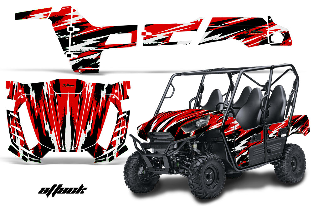 UTV Graphics Kit Decal Wrap For Kawasaki Teryx 800 4 Door 2012-2015 ATTACK RED-atv motorcycle utv parts accessories gear helmets jackets gloves pantsAll Terrain Depot