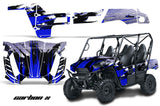 UTV Graphics Kit Decal Wrap For Kawasaki Teryx 800 4 Door 2012-2015 CARBONX BLUE
