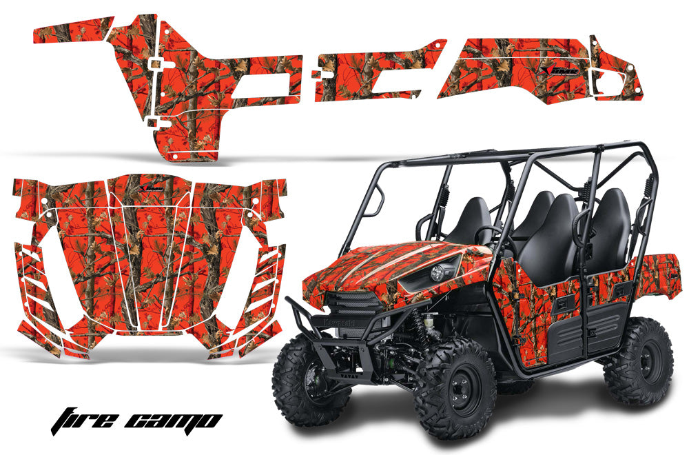 UTV Graphics Kit Decal Wrap For Kawasaki Teryx 800 4 Door 2012-2015 FIRE CAMO RED-atv motorcycle utv parts accessories gear helmets jackets gloves pantsAll Terrain Depot