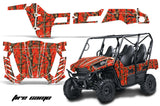 UTV Graphics Kit Decal Wrap For Kawasaki Teryx 800 4 Door 2012-2015 FIRE CAMO RED