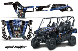 UTV Graphics Kit Decal Wrap For Kawasaki Teryx 800 4 Door 2012-2015 HATTER BLACK BLUE-atv motorcycle utv parts accessories gear helmets jackets gloves pantsAll Terrain Depot