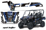 UTV Graphics Kit Decal Wrap For Kawasaki Teryx 800 4 Door 2012-2015 HATTER BLACK BLUE