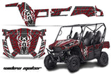 UTV Graphics Kit Decal Wrap For Kawasaki Teryx 800 4 Door 2012-2015 WIDOW RED BLACK